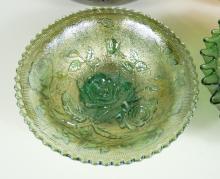 4 CARNIVAL GLASS BOWLS