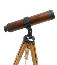 ANTIQUE TELESCOPE ON TRIPOD