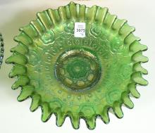 4 CARNIVAL GLASS BOWLS