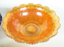 4 CARNIVAL GLASS BOWLS