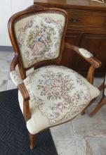 TWO TAPESTRY ARMCHAIRS