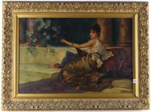 ANTIQUE OIL ON CANVAS