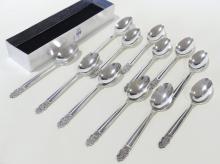 TWELVE STERLING "4-H CLUB" SPOONS