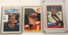 HULL, MACINNIS AND CHELIOS ROOKIE CARDS