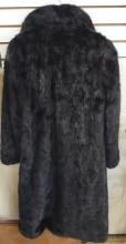 LADIES' BLACK MINK FUR COAT