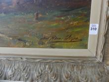 FRAMED ANTIQUE AMERICAN OIL PAINTING