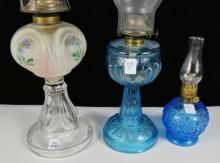 3 ANTIQUE OIL LAMPS