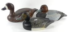 THREE SIGNED DECOYS