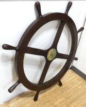 LARGE SHIP'S WHEEL