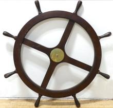 LARGE SHIP'S WHEEL