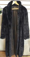 LADIES' BLACK MINK FUR COAT