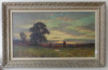 FRAMED ANTIQUE AMERICAN OIL PAINTING