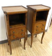 PAIR OF FRENCH BEDSIDE TABLES