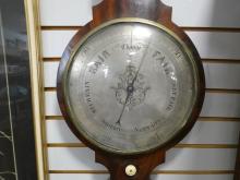 IRISH MAHOGANY WALL BAROMETER