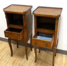 PAIR OF FRENCH BEDSIDE TABLES