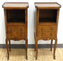 PAIR OF FRENCH BEDSIDE TABLES