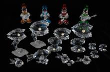 CLOWNS AND SEA CREATURES CRYSTAL FIGURINES