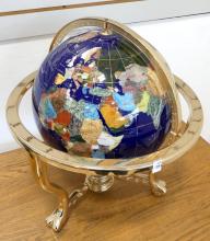 HARDSTONE TERRESTRIAL GLOBE