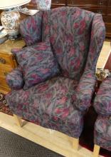 PAIR OF SKLAR-PEPPLER WING-BACK ARMCHAIRS