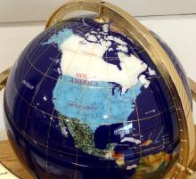 HARDSTONE TERRESTRIAL GLOBE