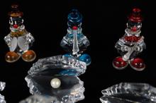 CLOWNS AND SEA CREATURES CRYSTAL FIGURINES