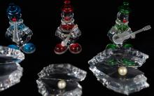 CLOWNS AND SEA CREATURES CRYSTAL FIGURINES