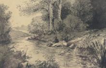 EARLY LONDON, ONTARIO WATERCOLOUR BY GEORGE WORMOLD