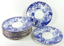 ROYAL CROWN DERBY "BLUE MIKADO" DINNER PLATES