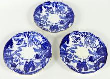 ROYAL CROWN DERBY "BLUE MIKADO" CUPS & SAUCERS