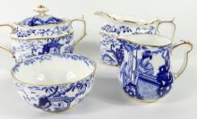 ROYAL CROWN DERBY "BLUE MIKADO" CREAMS & SUGARS