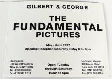 GILBERT & GEORGE EXHIBITION INVITATION