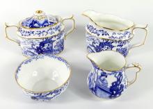 ROYAL CROWN DERBY "BLUE MIKADO" CREAMS & SUGARS