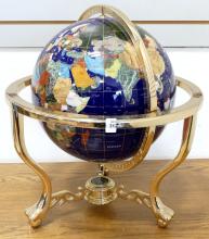 HARDSTONE TERRESTRIAL GLOBE