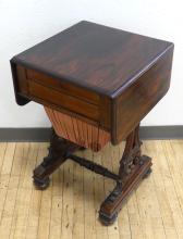 VICTORIAN ROSEWOOD WELL WORK TABLE