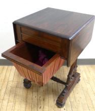 VICTORIAN ROSEWOOD WELL WORK TABLE