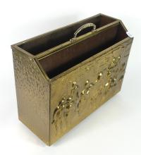 VINTAGE BRASS MAGAZINE HOLDER