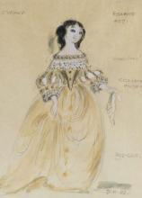 PAIR DESMOND HEELEY COSTUME DESIGNS FOR THE STRATFORD THEATRE