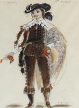 PAIR DESMOND HEELEY COSTUME DESIGNS FOR THE STRATFORD THEATRE