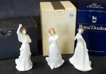 THREE ROYAL DOULTON "SENTIMENTS" FIGURINES