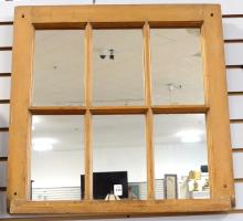 PINE WINDOW FRAME MIRROR
