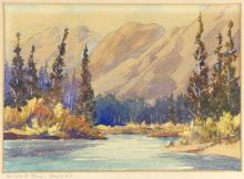 BANFF RIVER WATERCOLOUR