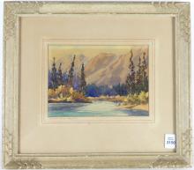 BANFF RIVER WATERCOLOUR