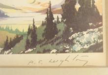 PAIR A.C. LEIGHTON PRINTS