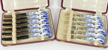 ROYAL CROWN DERBY "BLUE MIKADO" KNIFE AND FORK SET