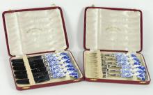 ROYAL CROWN DERBY "BLUE MIKADO" KNIFE AND FORK SET