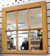 PINE WINDOW FRAME MIRROR