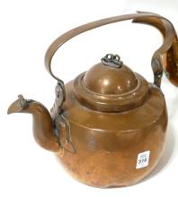 TWO COPPER KETTLES