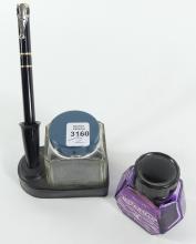 WATERMAN FOUNTAIN PEN & INKWELL