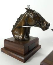 3 BOOKENDS/RACING TROPHIES