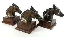 3 BOOKENDS/RACING TROPHIES